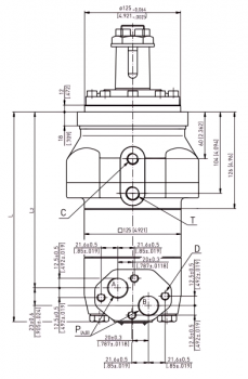 Preview: EPMT/B 250 C Hydraulic Motor with integr. Brake