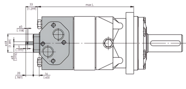 Preview: EPMT 500 C T Hydraulic Motor with speedometer connection