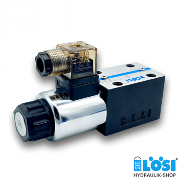Hydraulic valve, 4/2-way valve, solenoid valve NG06-P and T connected-12V DC