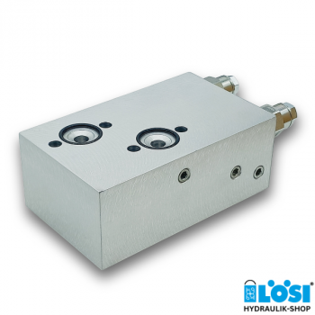 Lowering Brake Valve Block, Aluminum, 60 l/min, SUN Cartridges 