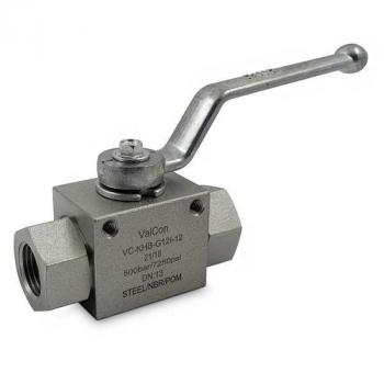 Block-Ball valve 2/2 ways DN12 G 1/2'' 500BAR, ValCon®