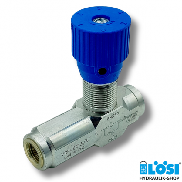 Throttle check valve, hydraulic valve G1/2" pipe with handwheel