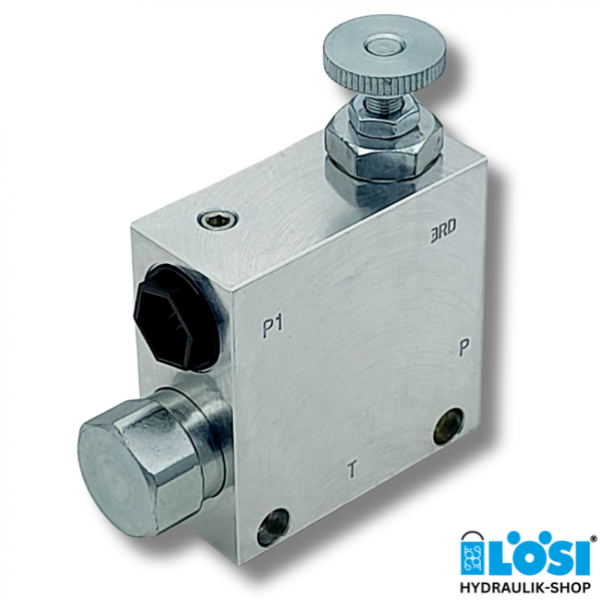 3-way hydraulic flow control valve, pipe connection 3RD-34-G-S