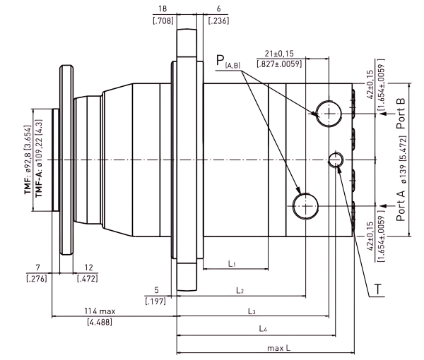 TMF 250 3 HD Hydraulic Motor with High-Pressure Seal