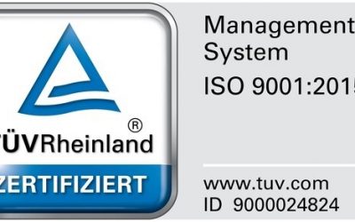 Wir sind ISO 9001:2015 zertifiziert!